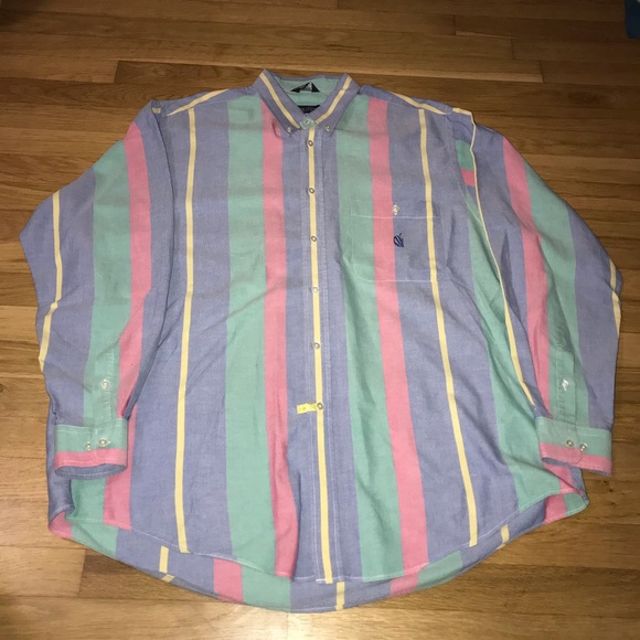 Nautica Other - Vintage Nautica Button Up Down Polo Shirt Mens XXL